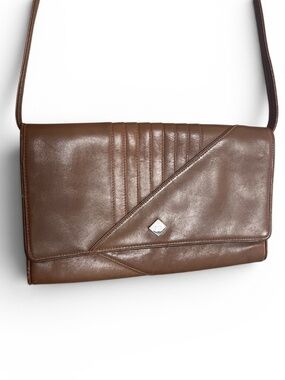 Vintage Gucci “Betty” Brown Leather Crossbody Bag or Envelope Clutch